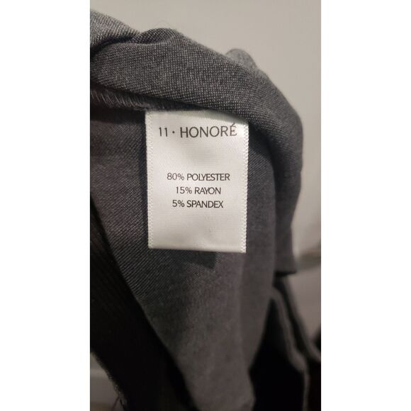 11 Honore Destiny High Waisted Tapered Trouser Sz 16 Dress Pants Grey NWT - Picture 9 of 9